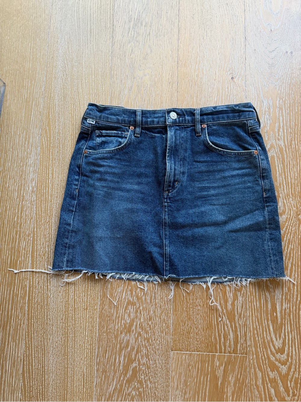 Citizens Of Humanity Dark Indigo Denim Mini Skirt